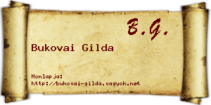 Bukovai Gilda névjegykártya